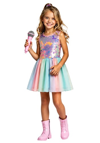Kids Sweet Sequin Popstar Costume 1