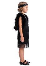 Kids Classic 1920s Black Flapper Costume Alt 3
