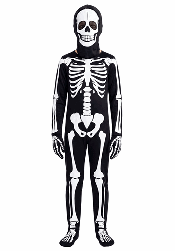 Kids Glow in the Dark Skeleton Costume Onesie 1