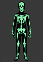 Kid's Glow in the Dark Skeleton Costume Onesie Alt 5
