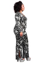 Plus Size Womens Foxy Disco Costume Jumpsuit Alt 3