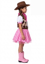Girl's Pretty Pink Cowgirl Costume Alt 5