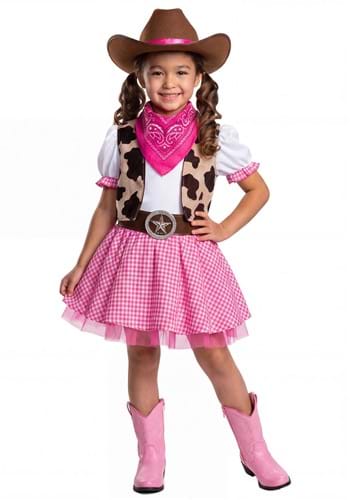 Girls Pretty Pink Cowgirl Costume 1