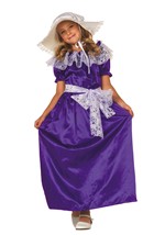 Girls Purple Southern Belle Costume Dress with Hat