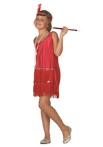 Girls Red DELUXE FLAPPER Costume