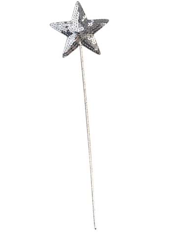 16 Inch Sequin Silver Star Wand Accessory
