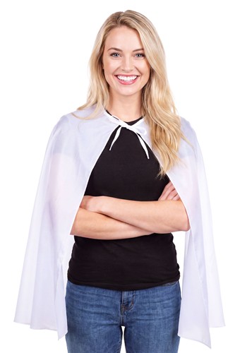 Adult White Superhero Costume Cape