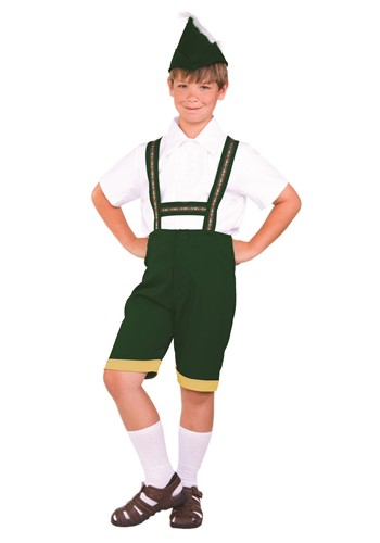 Child Green Bavarian Lederhosen Costume
