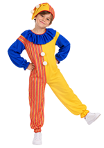 Child Striped Clown Suit Costume