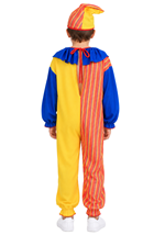 Child Striped Clown Suit Costume Alt 1