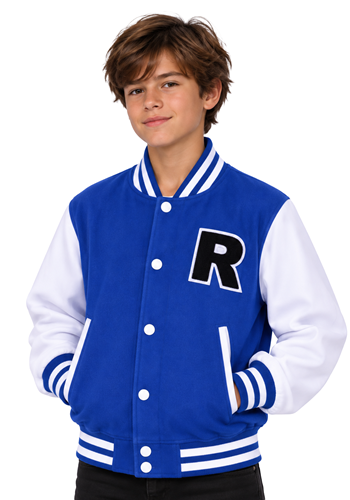 Boys Blue Letterman Jacket Costume