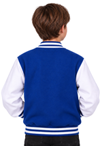Boys Blue Letterman Jacket Costume Alt 1