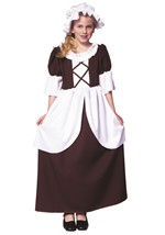 Girls Brown Colonial House Maid Costume Dress