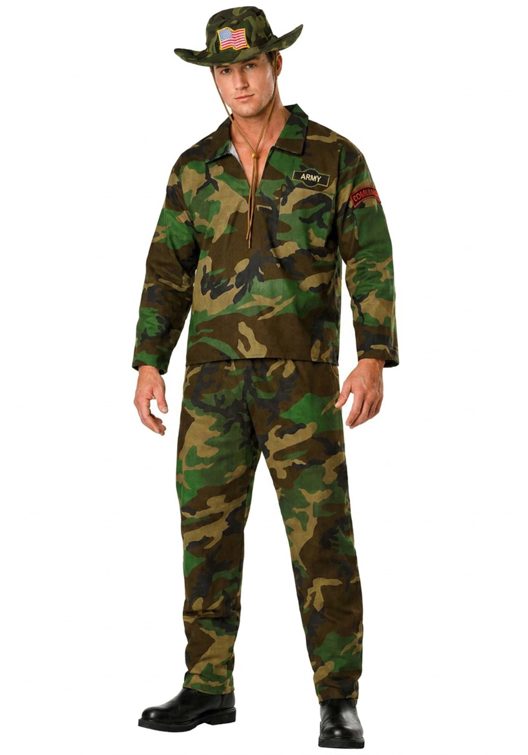 Jungle Commando Soldier Men's Costume | Army Costumes