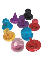Blue Sequin Disco Hat Accessory Alt 1