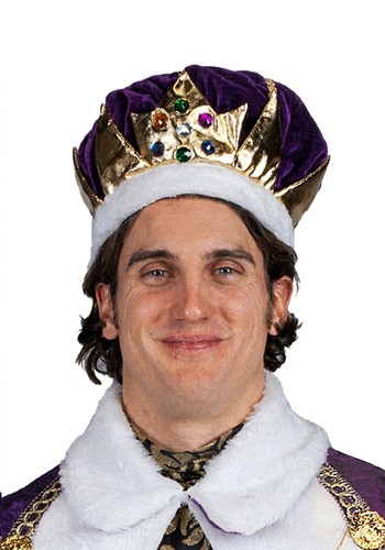 Adult Purple Velvet King Crown