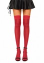 Womens Red Opaque Knee High Stockings