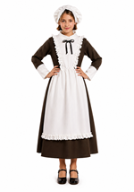 Colonial Peasant Girl Olive Costume