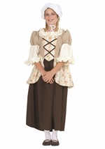 Kids Colonial Bella Girl Khaki Costume Dress