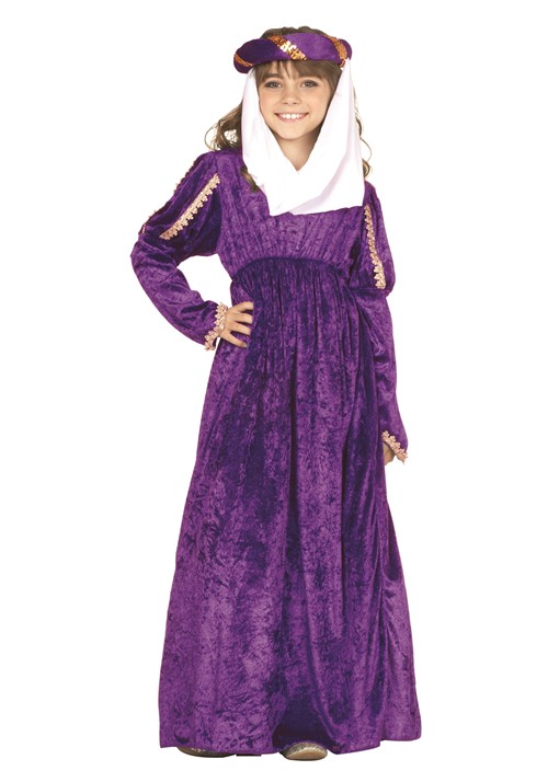 Girls Purple Renaissance Princess Costume Dress