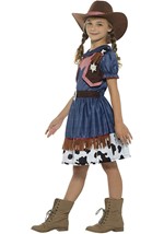 Girls Texas Cowgirl Blue Costume Dress Alt 2