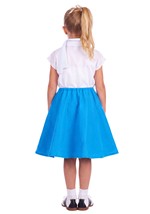 Girls Blue Poodle Skirt with Shirt Costume Alt 1