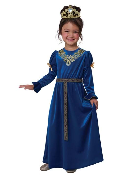 Girls Blue Royal Renaissance Princess Costume