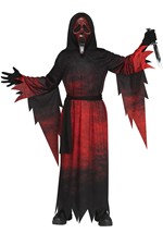 Kids Midnight Red Ghost Face Costume