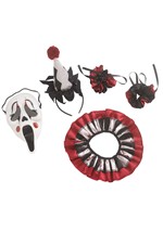 Girls Harlequin Ghost Face Costume Alt 1