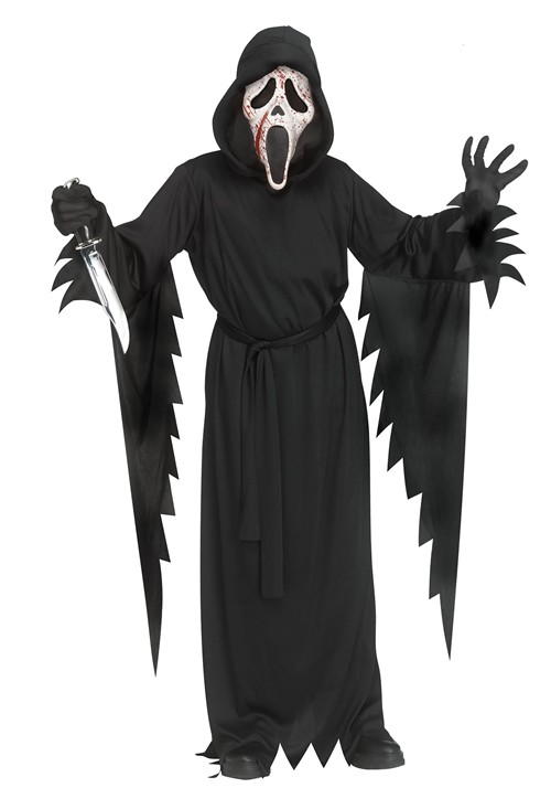 Kids Splatter Ghost Face Costume