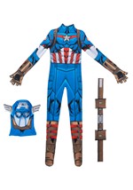 Kids Captain America Zentai Costume Alt 1
