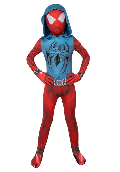 Boys Zentai Suit Scarlet Spider Gaming Costume