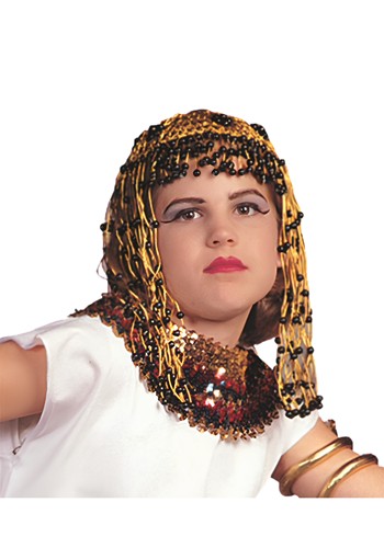 Cleopatras Gold Beaded Costume Headpiece Accessory