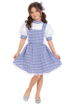 Girls Kansas Prairie Girl Blue Costume Dress