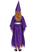 Girls Merlina Purple Wizard Costume Robe Alt 1