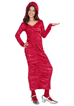 Girls Red Dress with Hood Costume
