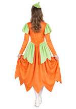 Girls Pumpkin Patches Orange Costume Dress Alt 1