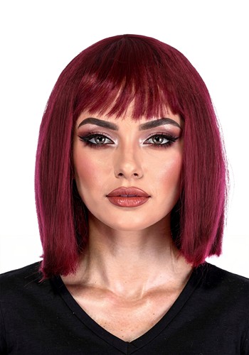 Womens Barbara Ann Burgundy Bob Costume Wig