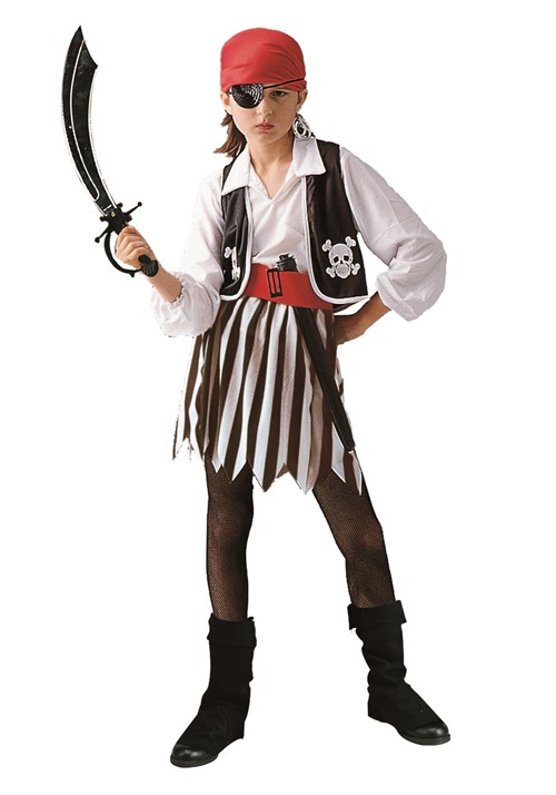 Kids Classic Crew Pirate Girl Costume