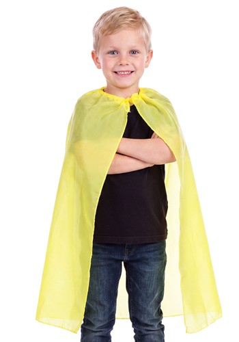 Kids Yellow Superhero Costume Cape