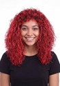 Fancy Red Black Curly Wig