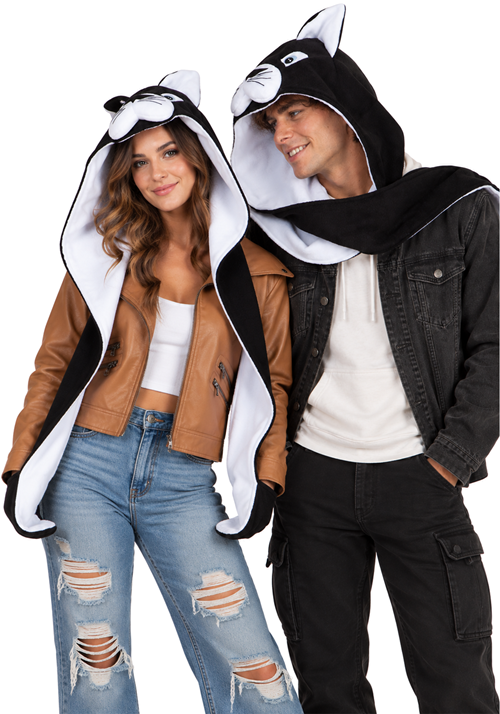 Adult Cassidy the Cat Scarf and Hood Set