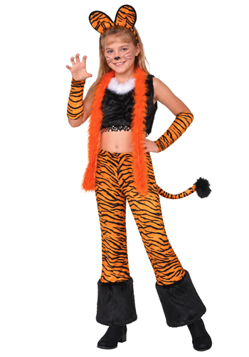 Girls Rock Star Tiger Costume