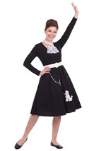 Girls Teen 50s Black Costume Poodle Skirt