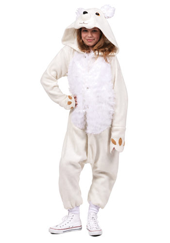 Kids Polar Bear Union Suit Costume