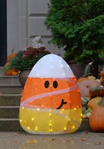 Light Up Candy Corn Mummy Decoration Alt 1
