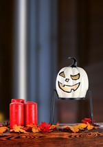 Ghost Pumpkin with Metal Holder Decoration Alt 1