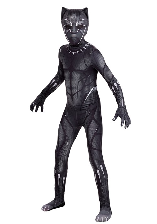Boys Black Panther Zentai Suit Costume
