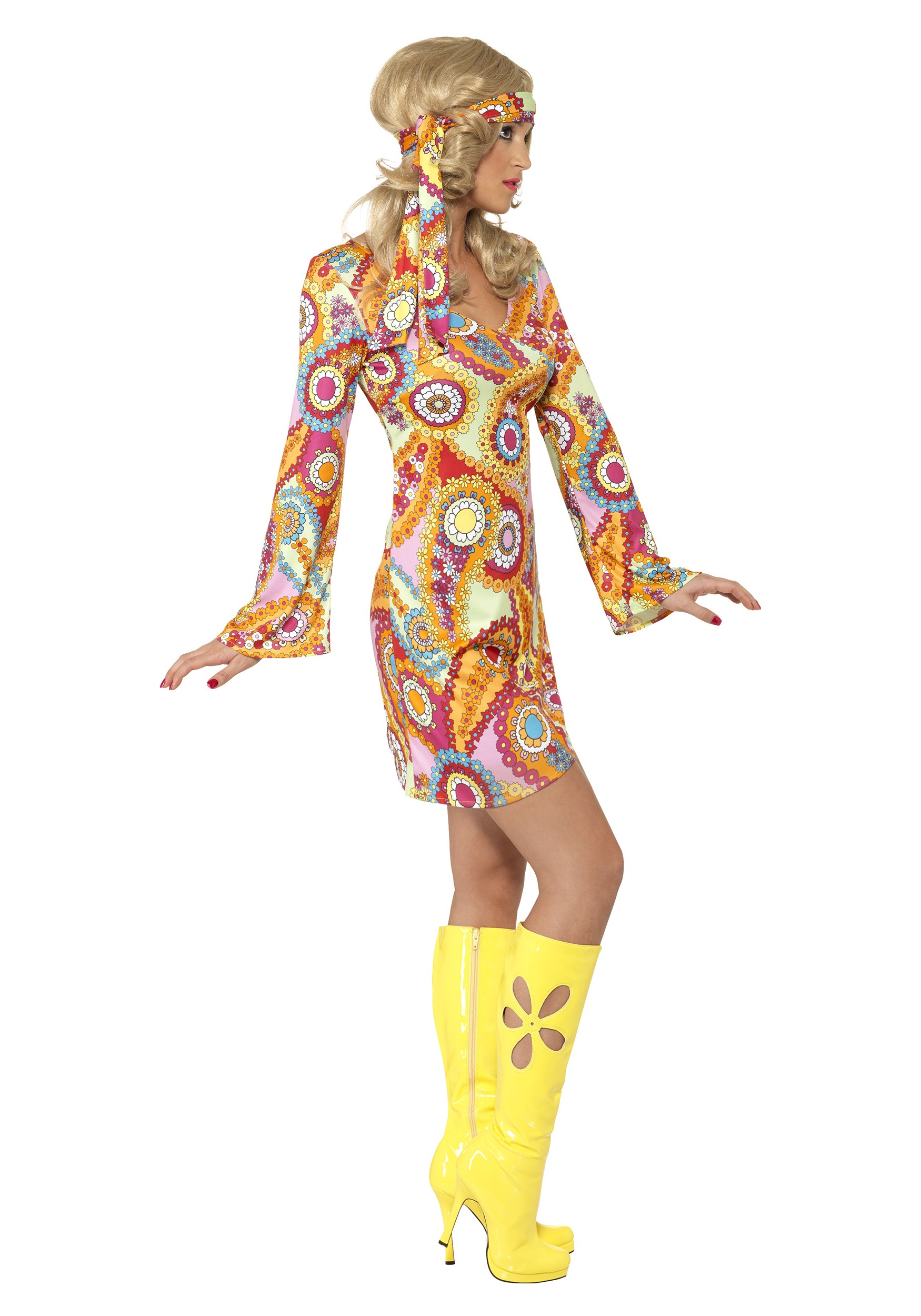 Women's Sexy Paisley 1960s Hippie Costume , Hippie Costume