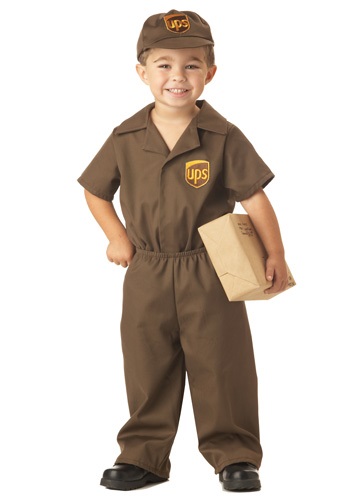 Click Here to buy Toddler UPS Delivery Costume from HalloweenCostumes, CDN Funds & Shipping